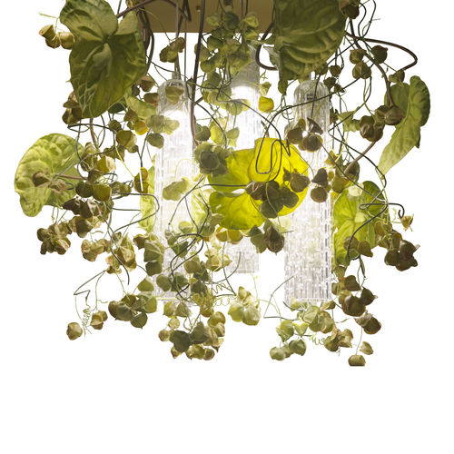 Lampadario design originale - PHYSALIS ANTHURIUM - VGnewtrend - in acciaio verniciato / in vetro di Murano / da 6 lampadine