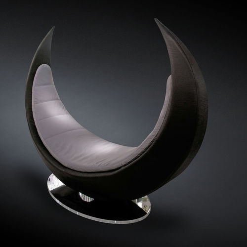 Poltrona design originale - ECLIPSE - VGnewtrend - in tessuto / in legno / in acciaio