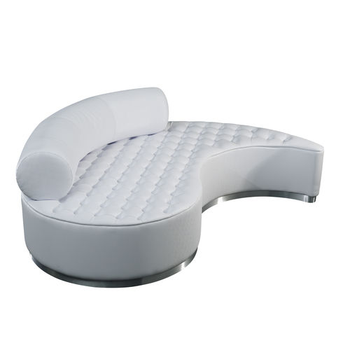 Pouf contemporaneo - MARILEN - VGnewtrend - in tessuto / in legno / in metallo