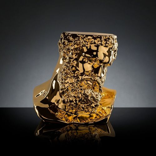 Tavolo d'appoggio design originale - BUSTO ERCOLE - VGnewtrend - in ceramica / con base in ceramica / Made in Italy