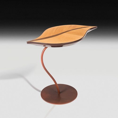 Tavolino design originale - FENICE - VGnewtrend - in legno / con supporto in metallo verniciato / con base centrale