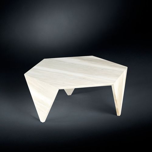 Tavolino basso contemporaneo - RUCHE MARMO - VGnewtrend - in marmo / con supporto in pietra / esagonale