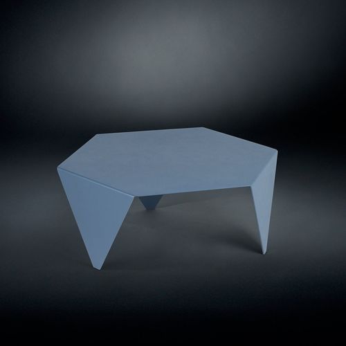 Tavolino basso contemporaneo - RUCHE - VGnewtrend - in metallo laccato / con supporto in metallo / esagonale