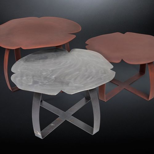 Tavolino basso contemporaneo - ANDY SMALL - VGnewtrend - in ferro / con supporto in metallo verniciato / Made in Italy