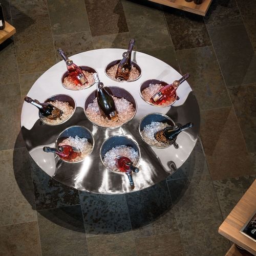 Secchiello per champagne in acciaio inossidabile lucido - COCKTAIL MOON - VGnewtrend - per bar / per ristorante