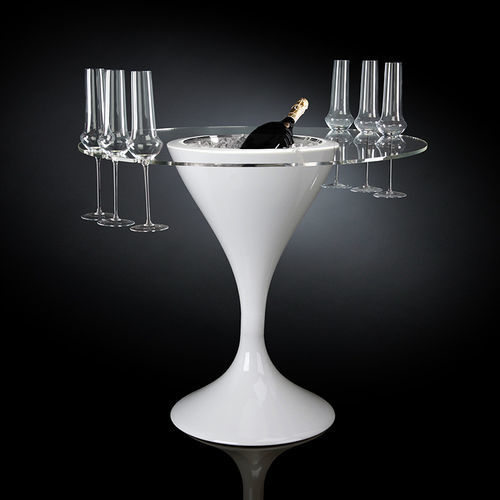 Tavolo alto contemporaneo - COCKTAIL TIME RUSTY SMALL - VGnewtrend - in polietilene a bassa densità LDPE / in vetro / con base in polietilene