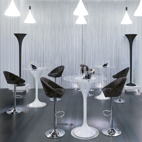 Sgabello da bar contemporaneo - RUSTY - VGnewtrend - in pelle / in tessuto / con supporto in acciaio inossidabile