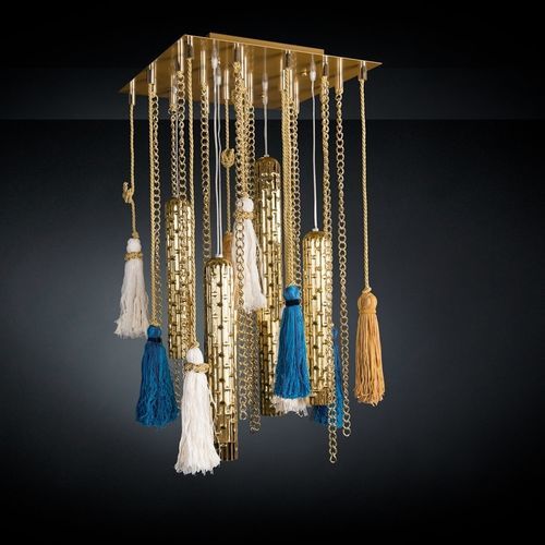 Lampadario contemporaneo - ETICALIVING - VGnewtrend - in vetro di Murano / in tessuto / contract