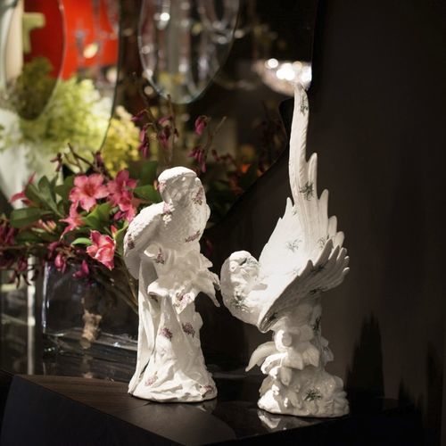 Scultura in ceramica - PAPAGENA - VGnewtrend - fatta a mano / Made in Italy / da appoggio