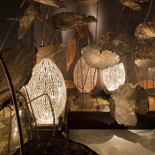 Lampada da pavimento - ARABESQUE EGG - VGnewtrend - in acciaio inossidabile / in cristallo / design originale
