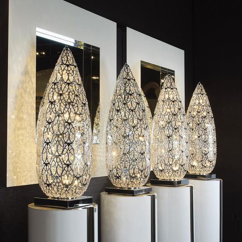 Lampada da tavolo - ARABESQUE SMALL FLAME - VGnewtrend - in acciaio inossidabile / in cristallo / design originale