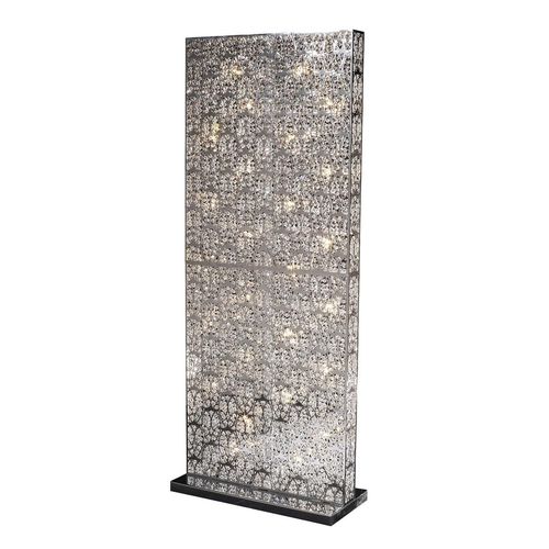 Lampada da terra - ARABESQUE SEPARE' - VGnewtrend - in maglia di acciaio inossidabile / in metallo lucido / in cristallo