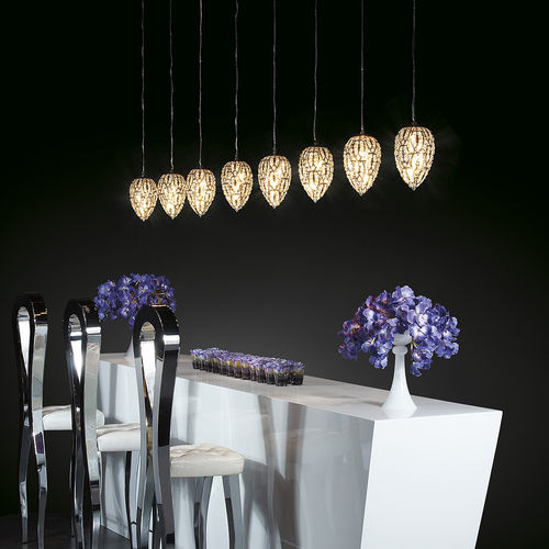 Lampada a sospensione - ARABESQUE EGG 30 - VGnewtrend - in acciaio inossidabile / in cristallo / design originale