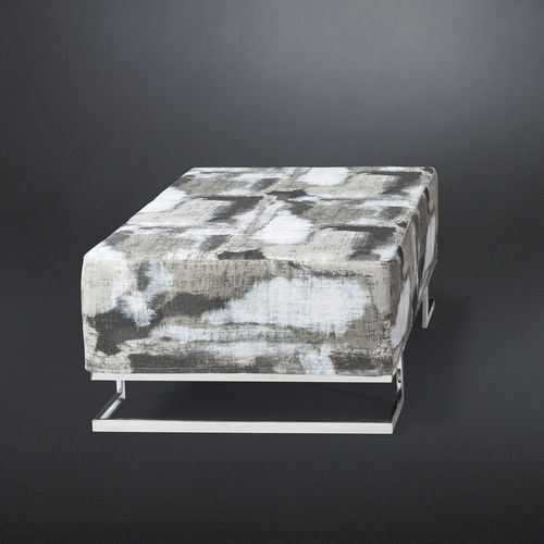Pouf contemporaneo - NEW YORK BIS - VGnewtrend - in tessuto / in acciaio inossidabile / in ecopelle
