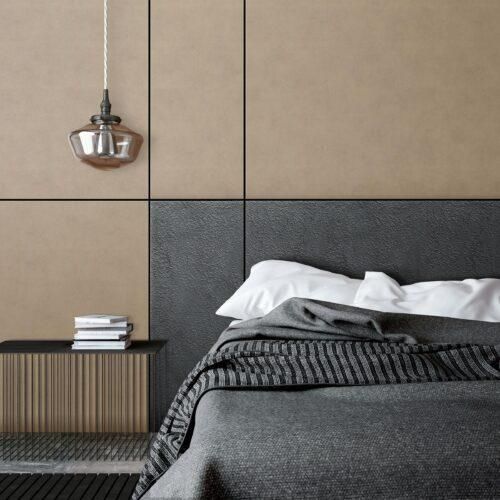 Rivestimento murale da interno - LL STONY GROUND - SIBU DESIGN - in PET / opaco / aspetto cuoio