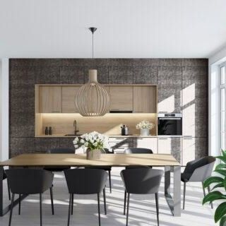 Rivestimento murale da interno - LL LEGUAN NERO - SIBU DESIGN - in PET / opaco / aspetto cuoio