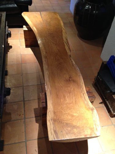 Panca in stile rustico - KUB BRASERO - in rovere