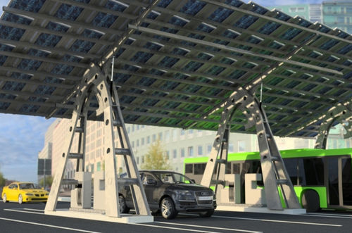 Inseguitore solare monoassiale - Ades - per tettoie posto auto fotovoltaiche
