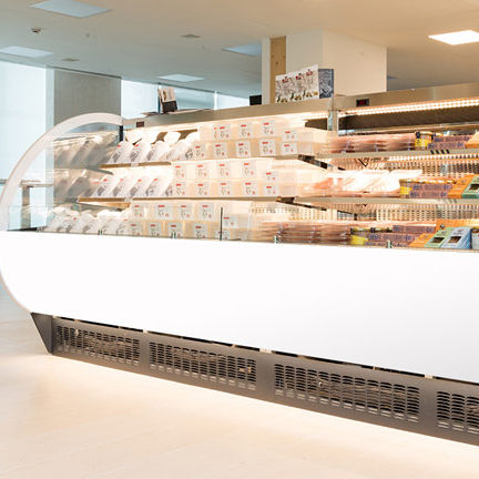 Vetrina refrigerata espositiva - CLASSIC GNG - Oscartek - per negozio / in acciaio inossidabile / con porta scorrevole