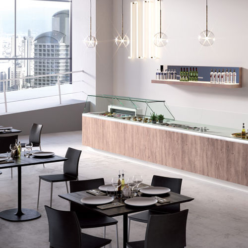 Vetrina refrigerata espositiva - MODERN MILAN - Oscartek - per negozio / in acciaio inossidabile / senza ante