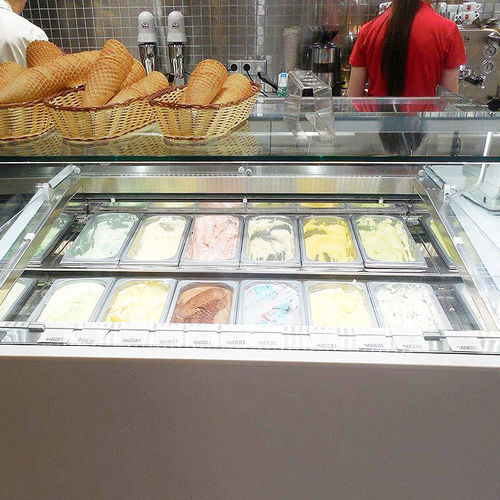 Vetrina refrigerata espositiva - GEM R4 PRO GELATO - Oscartek - per negozio / in acciaio inossidabile / con porta scorrevole