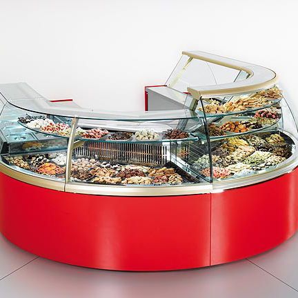 Vetrina refrigerata espositiva - CLASSIC - Oscartek - per negozio / in acciaio inossidabile / con sportello