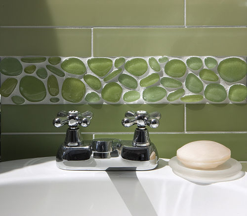 Mosaico in vetro - AGATES - NEMO TILE - levigato / da interno / da bagno