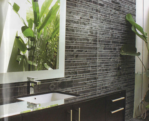 Lastra di paramento in pietra naturale - LINEAR INTERLOCK - NEMO TILE - indoor