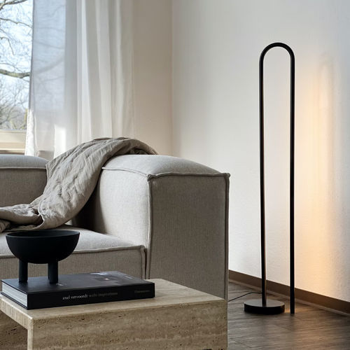 Lampada da terra - BOW  - Nexia - in alluminio / contemporanea / con cavo