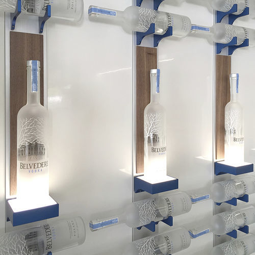 Portabottiglie in alluminio - Classic - Liquid Systems - a muro / contract / LED
