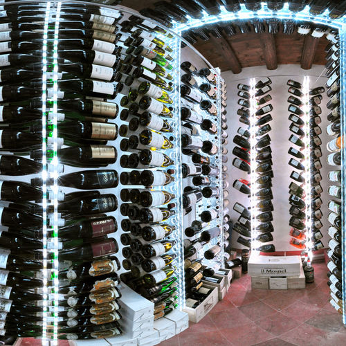 Cantinetta da parete - TRANSPARENTE - Weinkeller-Profi - installazione libera / in vetro acrilico / vetrata