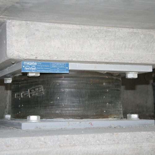 Apparecchio d'appoggio strutturale - LASTO-HDRB - Mageba - in elastomero / per costruzione di ponti