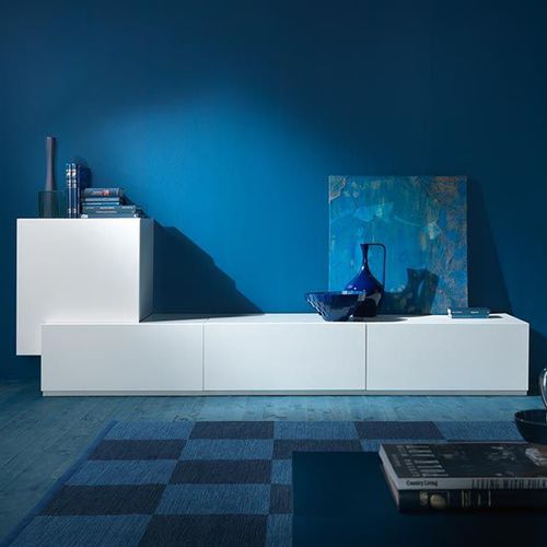 Parete attrezzata per soggiorno contemporanea - Tetris - My Home Collection - in MDF laccato / con cassetti / con contenitore