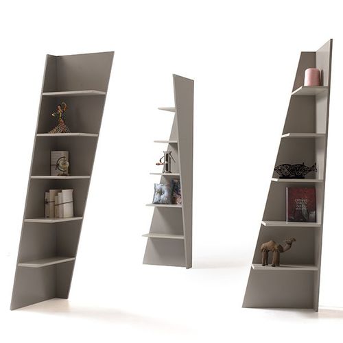 Libreria contemporanea - Esquina - My Home Collection - in MDF laccato / bianca / nera