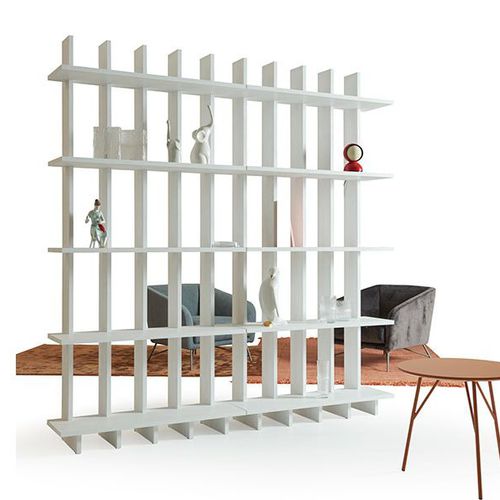 Libreria contemporanea - Babele - My Home Collection - in legno laccato / in frassino / bianca
