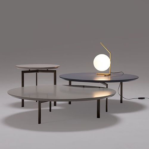 Tavolino basso contemporaneo - Pretty - My Home Collection - in MDF laccato / in marmo / con supporto in acciaio laccato