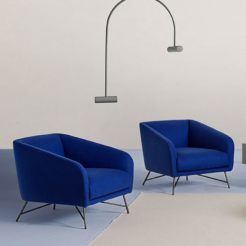 Poltrona contemporanea - BETTY - My Home Collection - in tessuto / in pelle / in legno