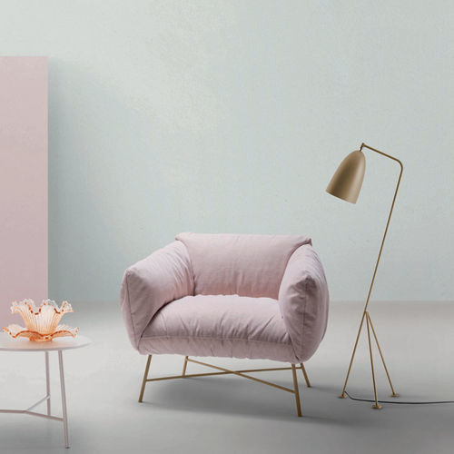 Poltrona contemporanea - Jolie - My Home Collection - in tessuto / in pelle / in legno