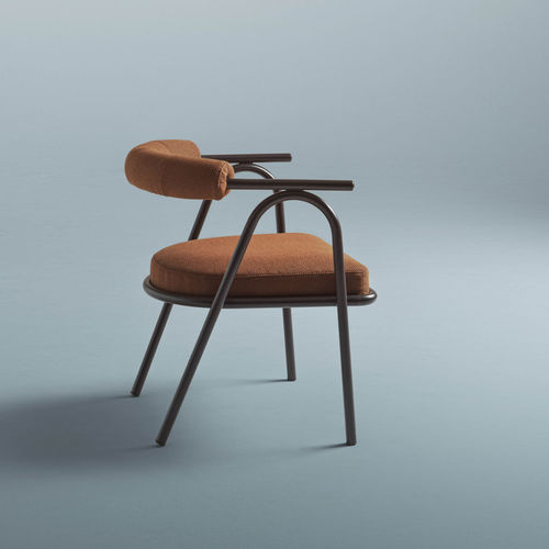 Sedia contemporanea - Baba - My Home Collection - da interno / in tessuto / con supporto in acciaio laccato