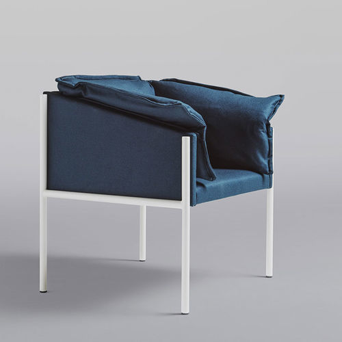 Poltrona contemporanea - Carmen - My Home Collection - in tessuto / in legno / grigia