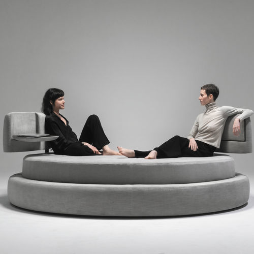 Letto matrimoniale - Bordone - My Home Collection - contemporaneo / imbottito / con testiera
