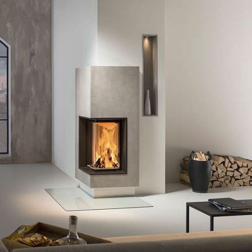 Stufa a legna - 2114 - Sommerhuber - ad angolo / contemporanea / in granito