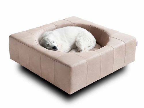 Letto per cane in pelle - CUBE - pet.interiors - in faggio