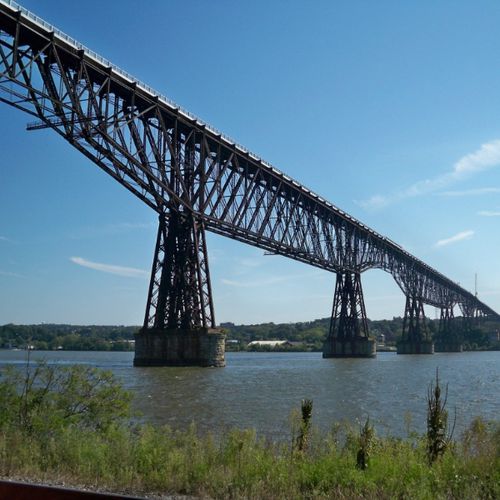 Ponte in calcestruzzo prefabbricato - HUDSON - The Fort Miller Co. - in corten / reticolare / pedonale