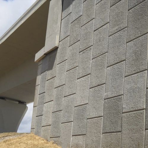 Muro di contenimento in calcestruzzo - VIST-A MSE  - Contech - in elementi prefabbricati / per costruzione di ponti / finitura pietra
