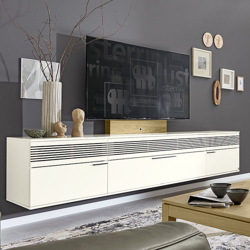 Parete attrezzata TV contemporaneo - KARA-SYSTEM - Musterring - in legno laccato / impiallacciato in legno / con cassetti