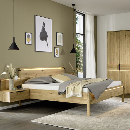 Letto matrimoniale - ANCONIA - Musterring - contemporaneo / con testiera / con illuminazione incorporata