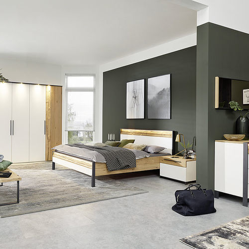 Letto matrimoniale - JOLINE - Musterring - contemporaneo / con testiera / in legno laccato