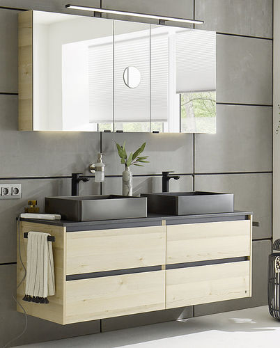 Mobile lavabo doppio - REVENTO  - Musterring - sospeso / in legno / contemporaneo