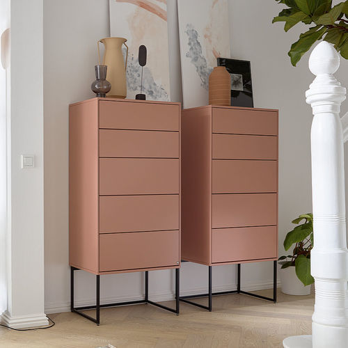 Cassettone alto - KARA-FRAME-DIELEN - Musterring - contemporaneo / in legno laccato / rettangolare